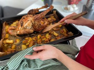 Whole Roasted Chicken with Lemon - perfect for family reunions