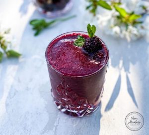 Frozen daiquiri with blackberries flavor