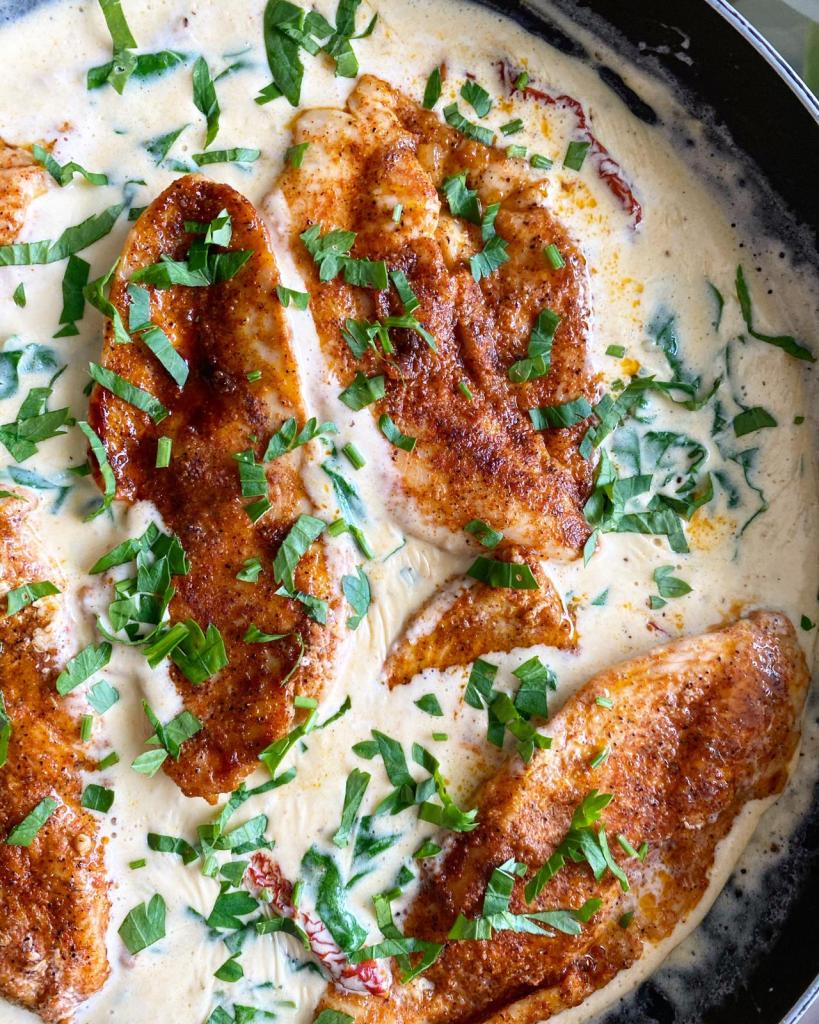 Simple and Delish Creamy Tuscan Chicken