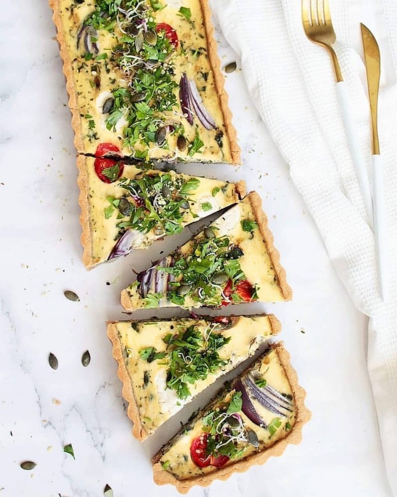 Salty Tart with Mushrooms and Spinach - Filmfoods